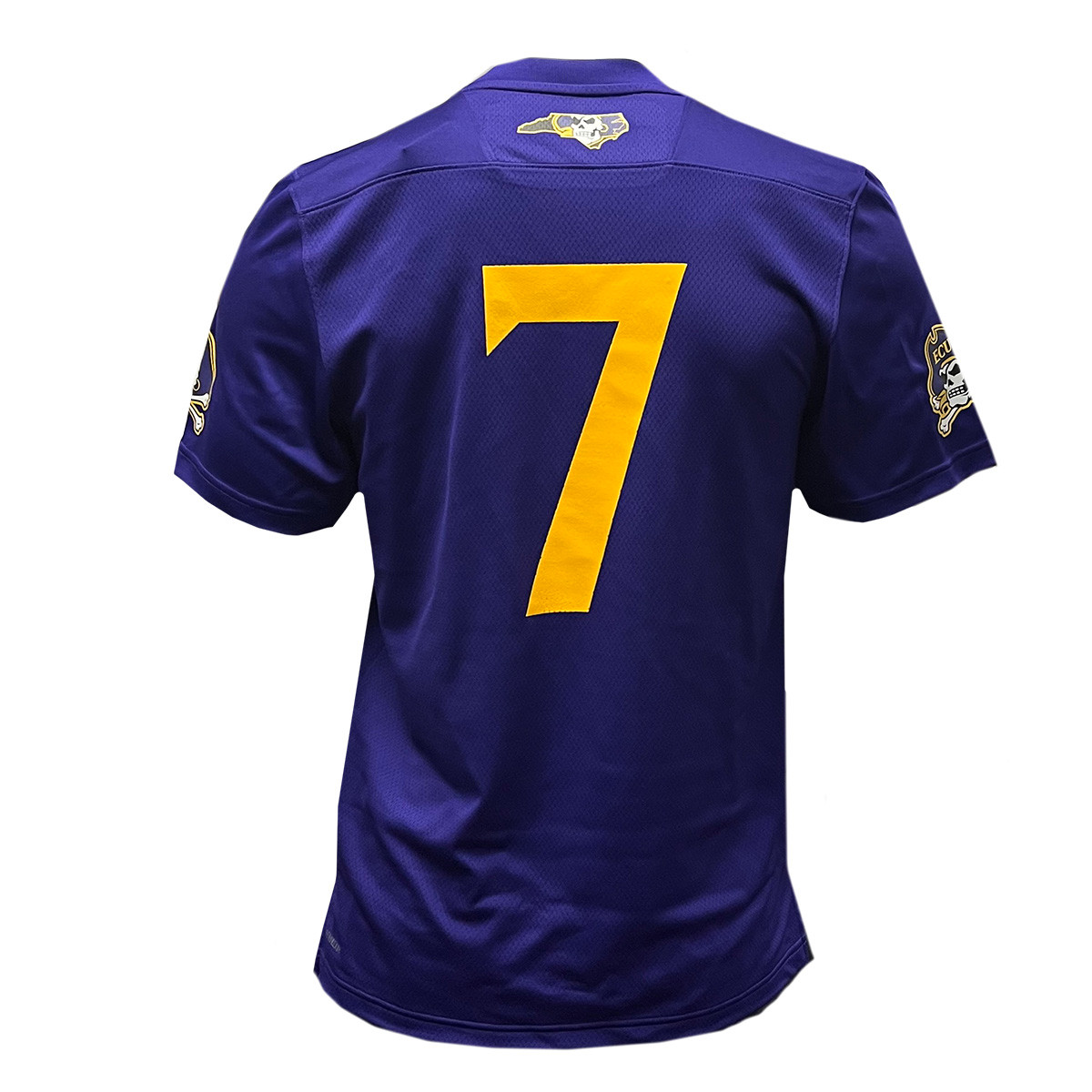 Purple Adidas East Carolina #7 Replica Football Jersey