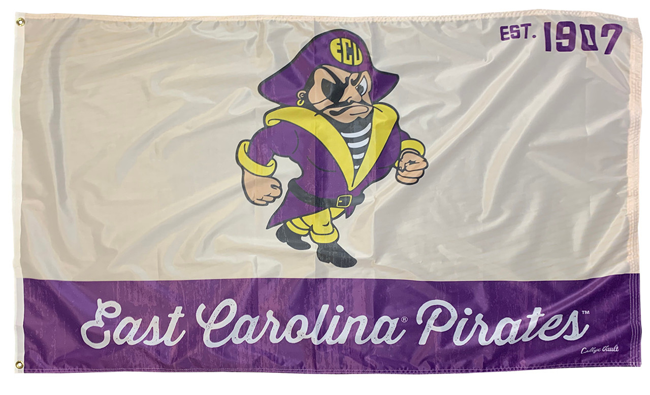 East Carolina Pirates Black ECU Pirate Garden Flag