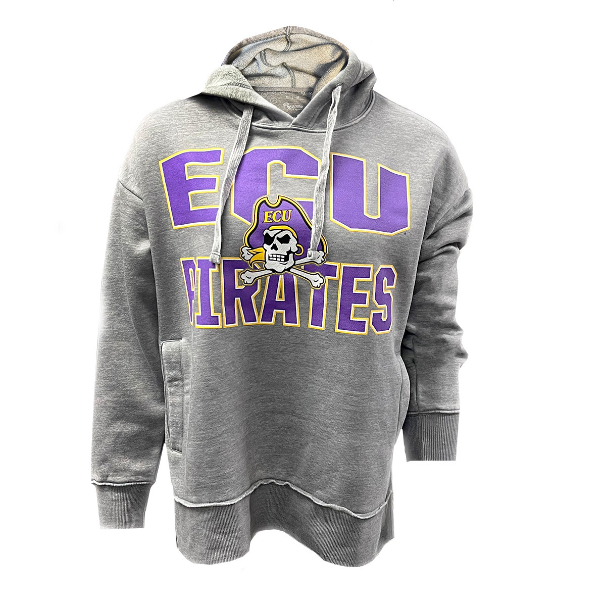 Grey East Carolina Vintage XXL Hoodie with Jolly Roger