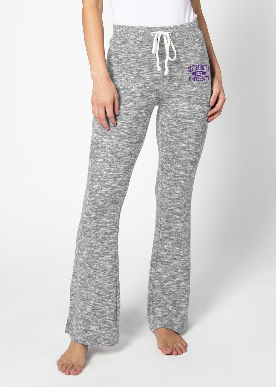 Grey Draw String Waist Flare Leg Sweat Sweatpant