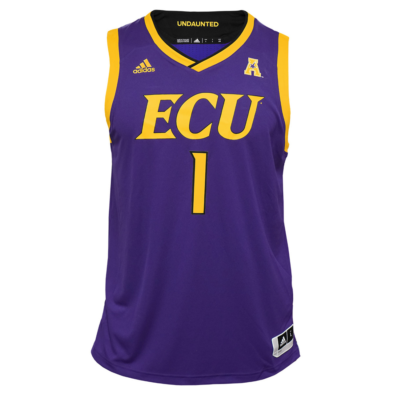 Men's Champion Purple ECU Pirates Icon Logo Basketball Jersey Long Sleeve T-Shirt Size: Large
