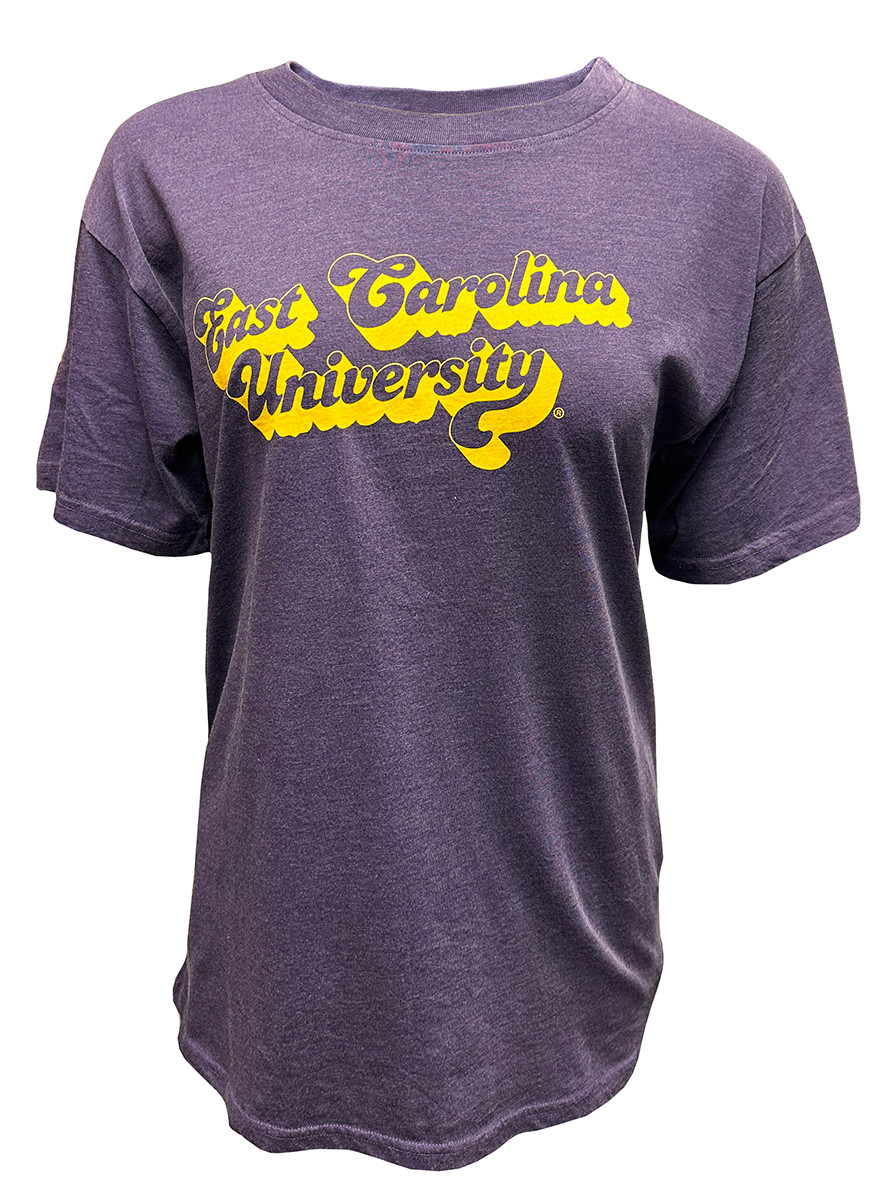 refomed×ccu Vintage Purple Tee w/ Slanted East Carolina University