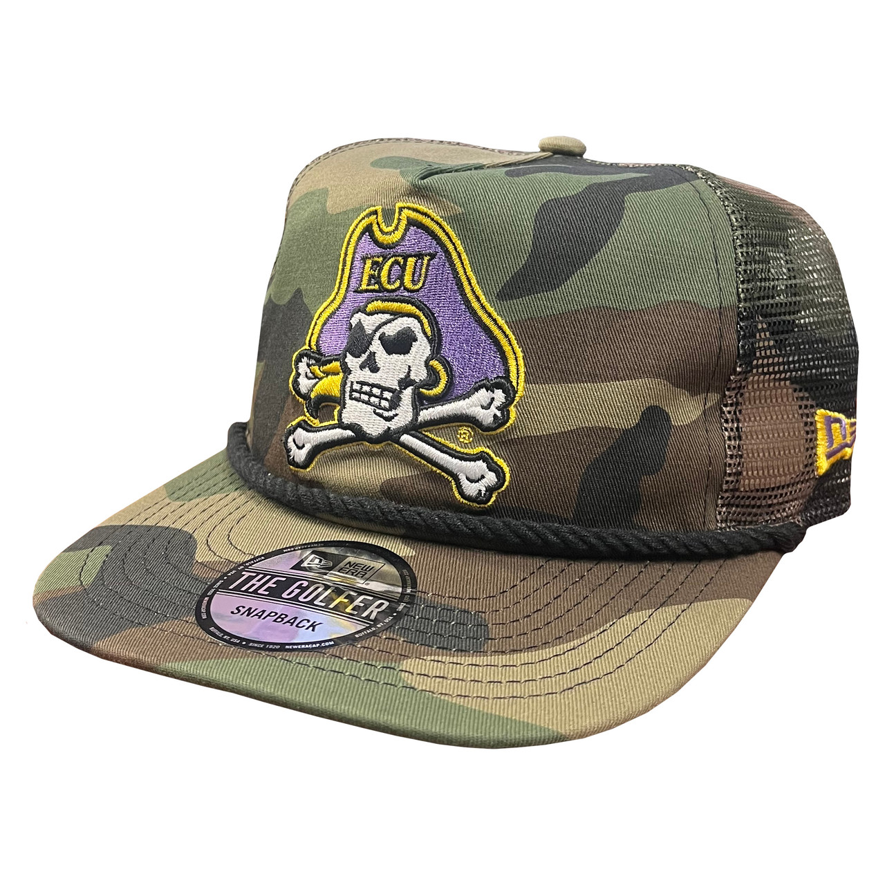 New Era Camo Rope Mesh Cap with Jolly Roger - University Book Exchange