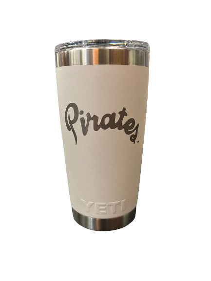 Yeti White Etched Pirates Script 20oz Tumbler - University Book Exchange