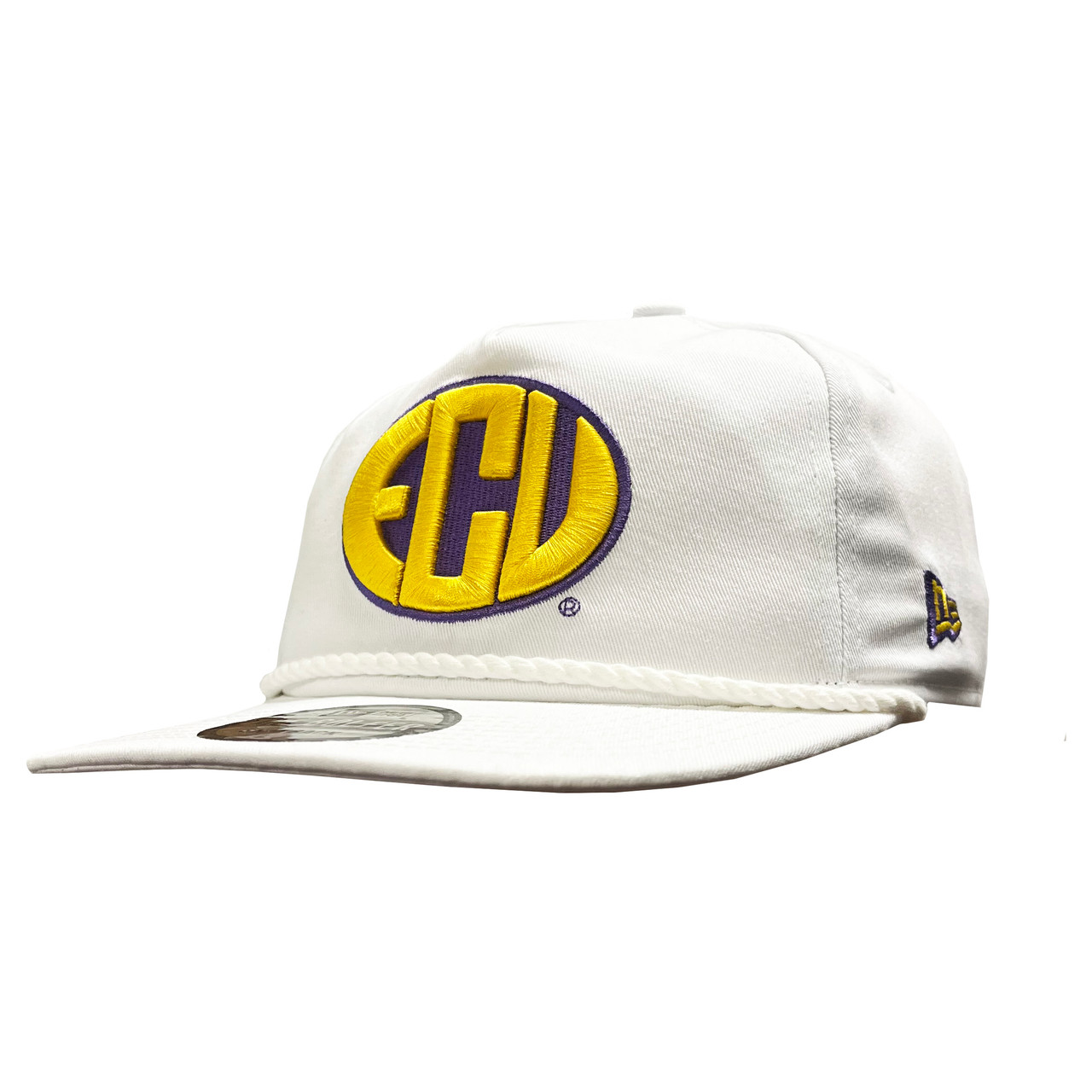 New Era The Golfer White ECU Oval Adjustable Rope Cap - University