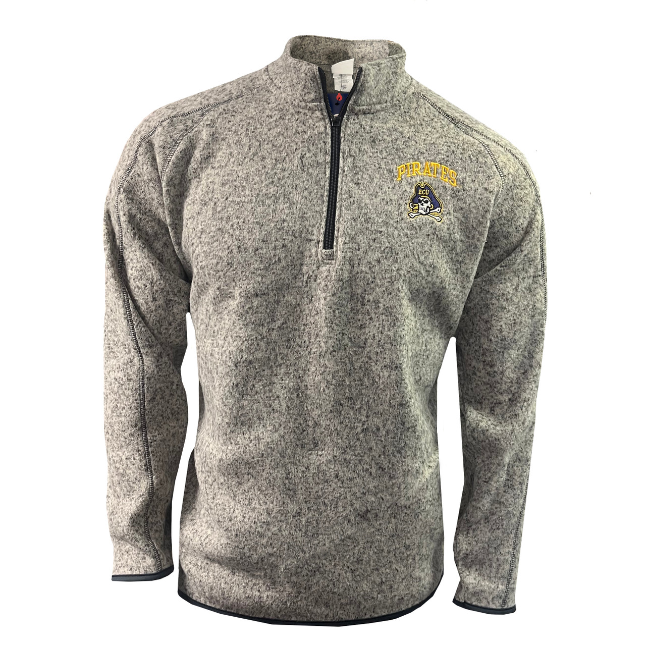 Gray Champion Pirates Jolly Roger Fleece Quarter Zip Pullover