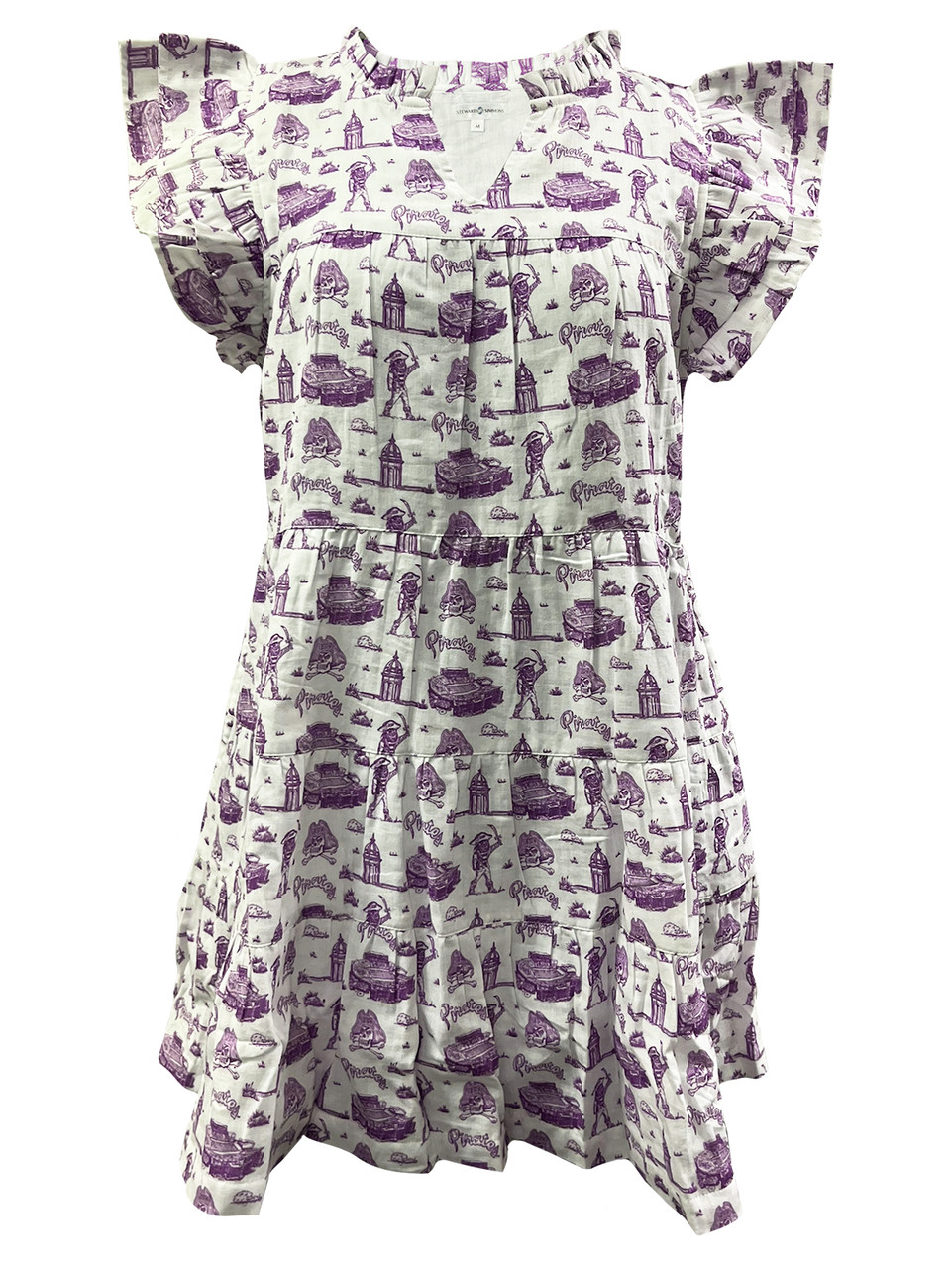 purple toile dress ASOS DESIGN frill mini dress with button detail in dusty purple toile du jouy