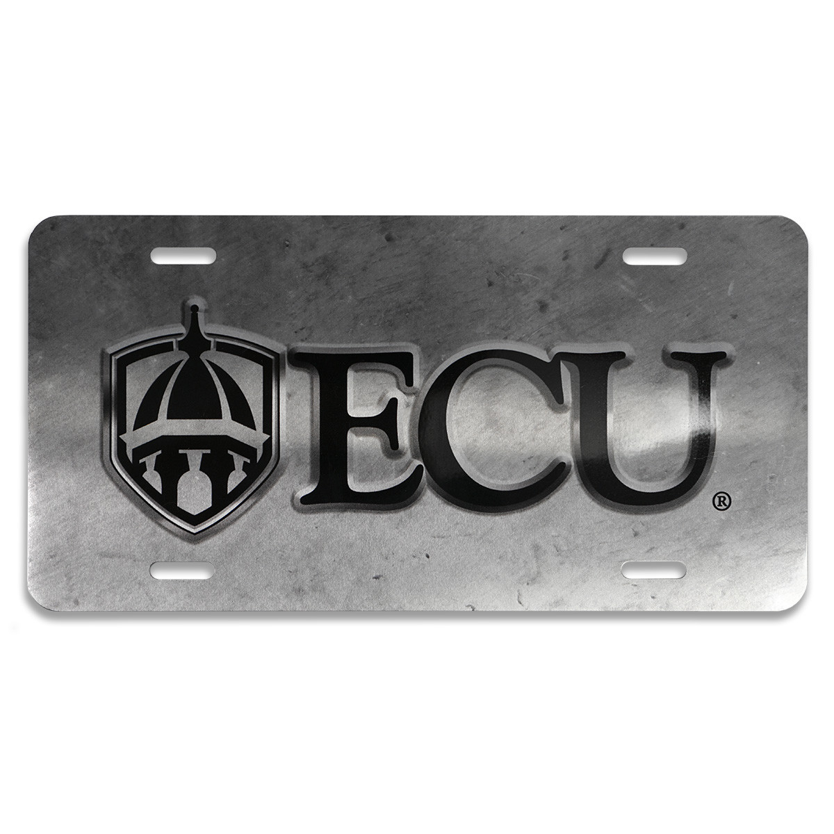 ECU Cupola on Pewter Texture License Plate University Book Exchange