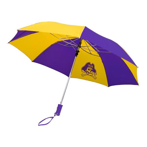 Purple & Gold Pinwheel Jolly Roger Umbrella