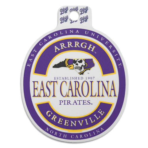 Vintage ECU Pirate State Of Mind Beer Label Sticker