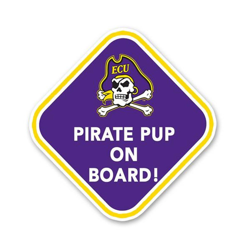 Purple Pirate Pup On Board Decal