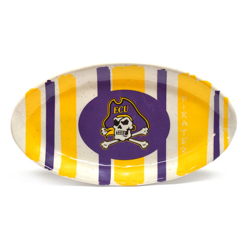 Purple & Gold Oval Jolly Roger Plate