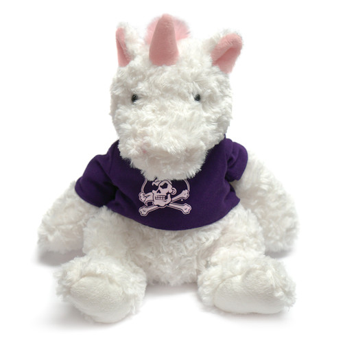 White Unicorn with ECU Tee Cuddle Buddy