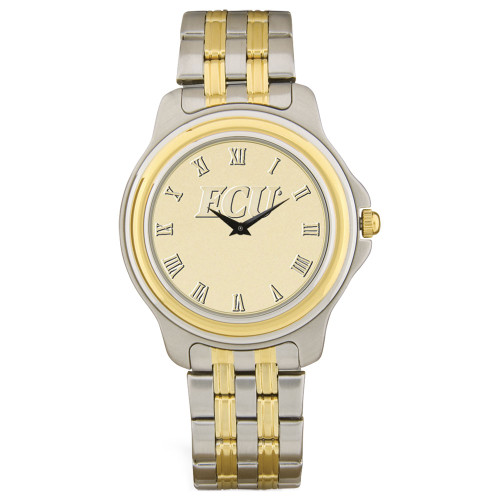 Stainless Two Tone & Gold ECU Men's Wristwatch