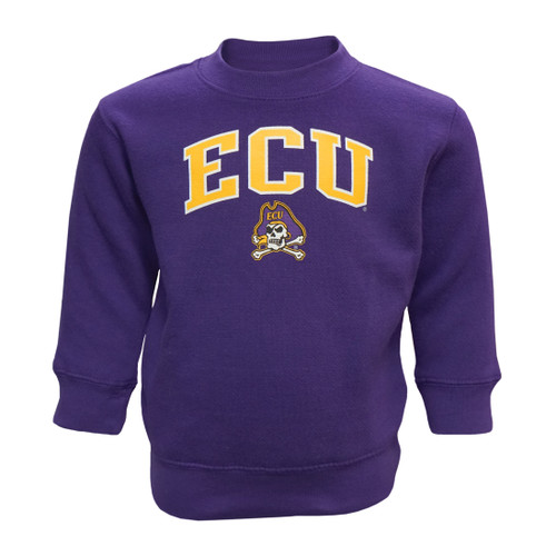 Purple ECU Jolly Roger Toddler Crew