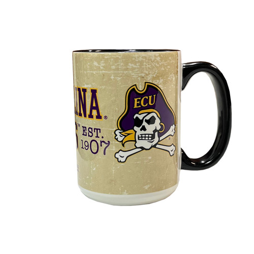 Mug 15 oz Tan Retro Jolly Roger