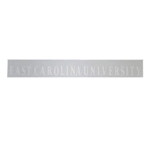 White 16 inch East Carolina Decal