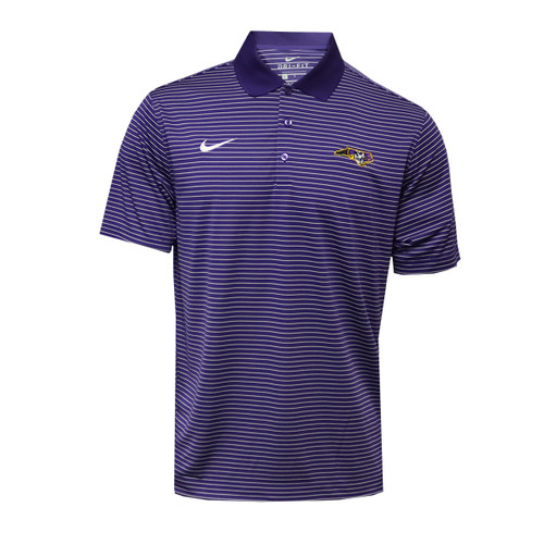 Men Golf Shirt Large Clique Purple ECU Pirates Nation SS Polo