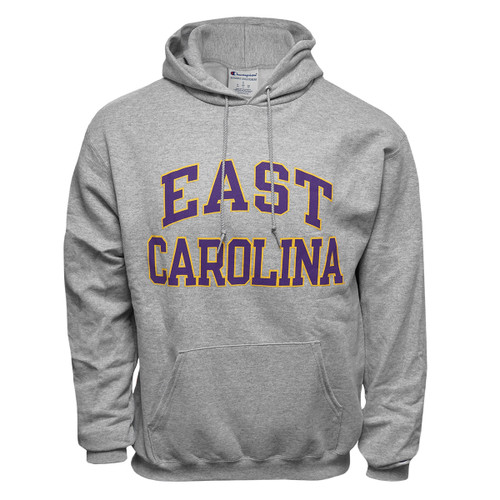 Grey Hoodie w/ Purple Embroidered East Carolina - University Book Exchange