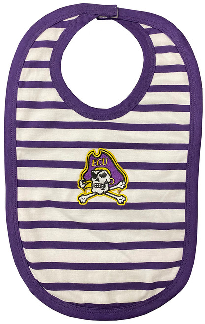 Purple and White Striped Bib w/ Jolly Roger Patch
