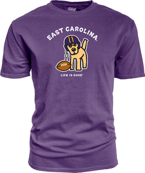 Purple Life Is Good Football Dog Tee