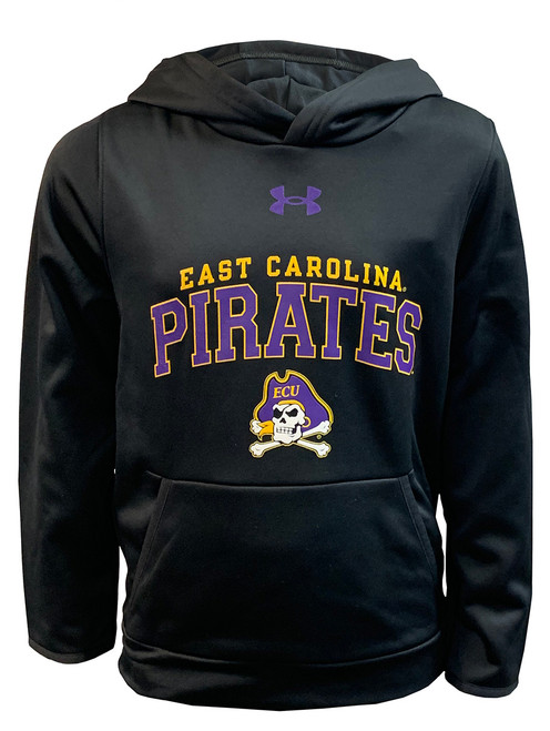 Youth Black Under Armour Hoodie w/ Gold East Carolina Pirates