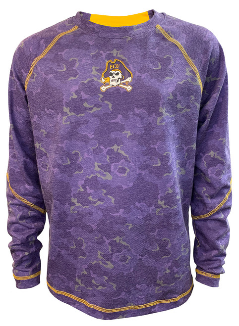 Purple Pirates Baseball Tee with Crossed Bats