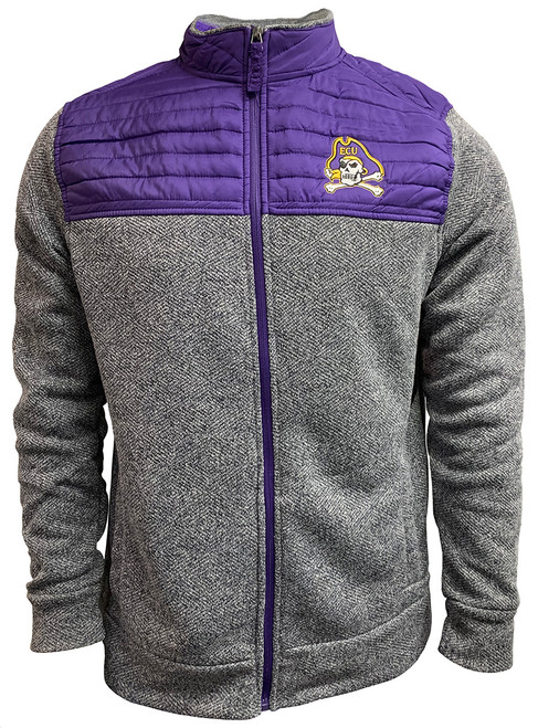 Purple Quarter Zip ECU Pullover with Media Pockets