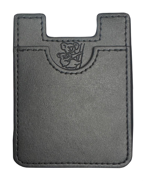 Koala Pouch Black Leather Phone Wallet