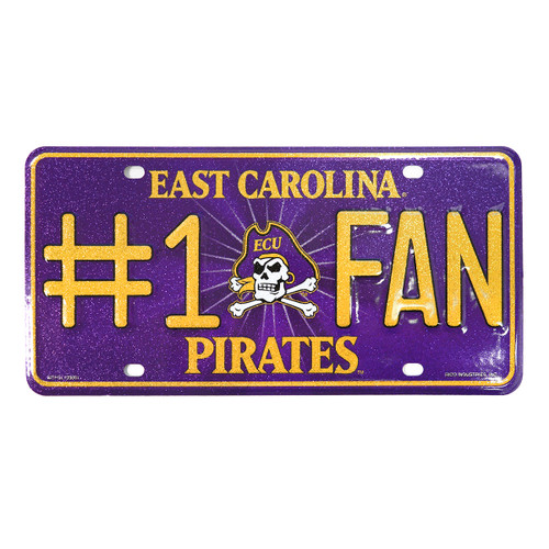 #1 FAN East Carolina Pirates License Plate