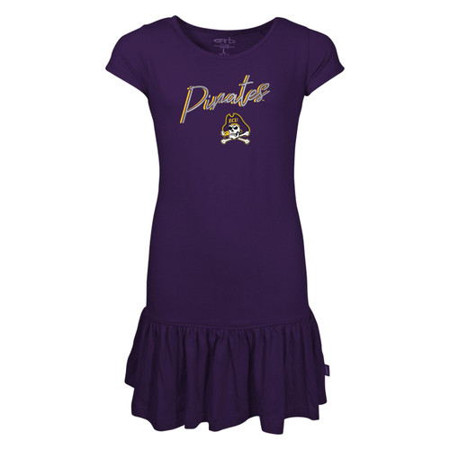 Youth Purple Tiered Dress with Jolly Roger