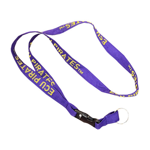 Woven ECU Lanyard Purple and Gold
