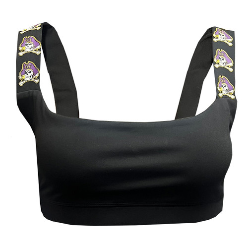 Black Sports Bra with Jolly Roger Straps