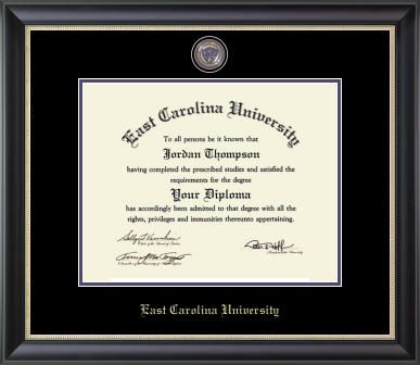 Satin Noir Masterpiece Medallion Diploma Frame