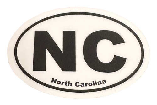 NC Oval 3" Sticker Decal