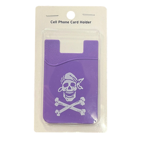Purple Skully Cellphone Card Holder