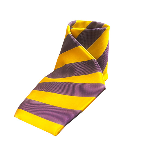 Purple and Gold Striped Tie