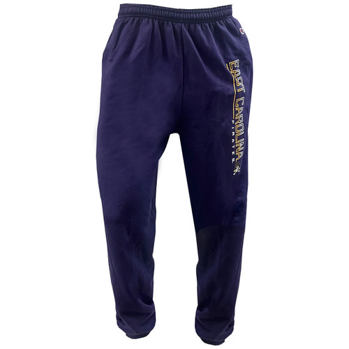Purple Champion Two-Tone East Carolina Pirates Powerblend Banded Sweatpants
