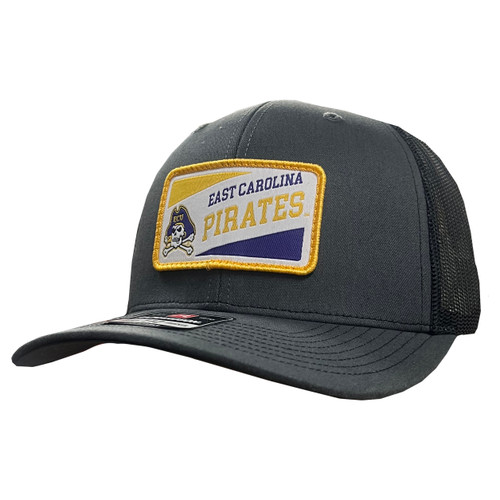Richardson 112 Grey and Black East Carolina Jolly Roger Adjustable Cap