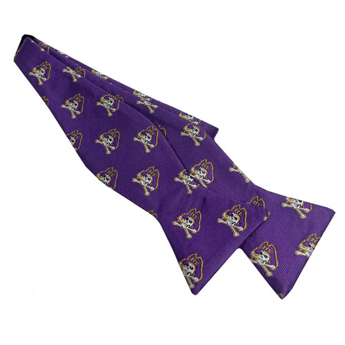 Purple Jolly Roger Repeat All Over Woven Bowtie