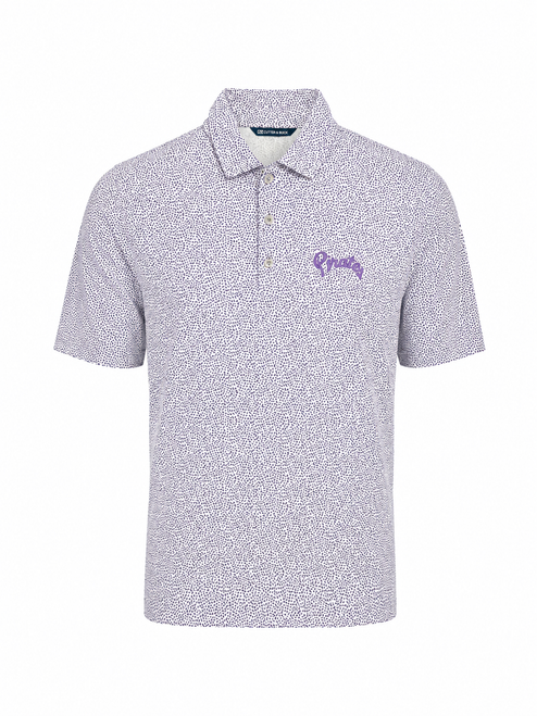 Cutter & Buck Purple Botanical Print Polo w/ Pirates Script