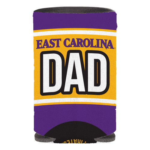 Purple & Gold East Carolina Dad Koozie