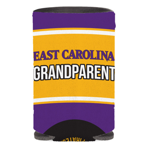 Purple & Gold East Carolina Grandparent Koozie