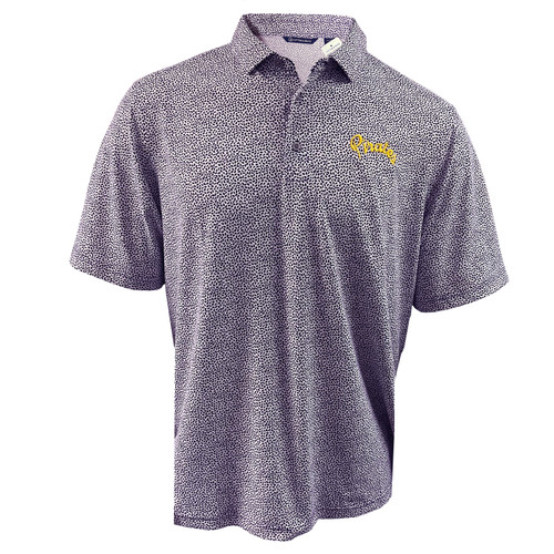 Cutter & Buck Purple Botanical Polo with Gold Pirate Script