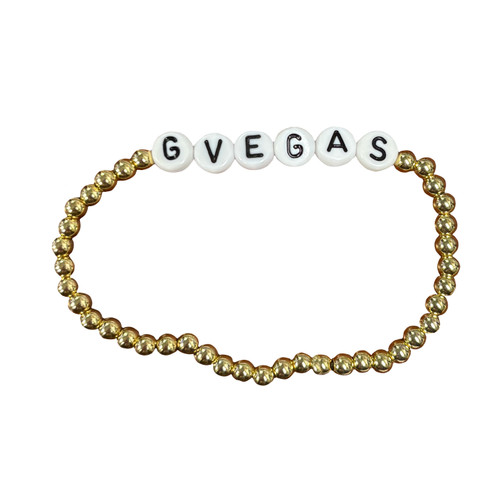 Gold G Vegas Beaded Bracelet