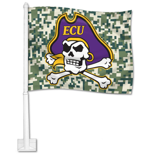 Digital Camo Jolly Roger Car Flag