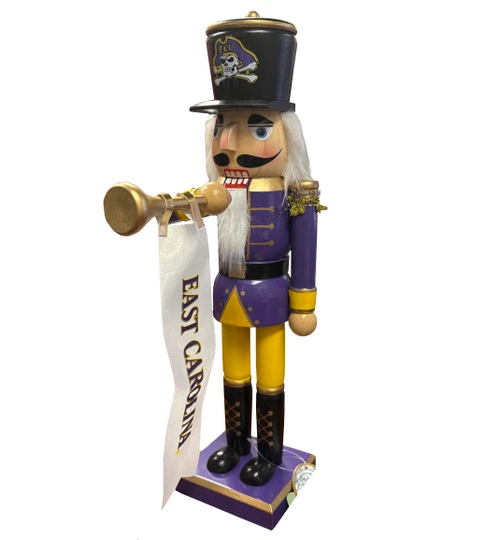Purple and Gold Bugle Jolly Roger Nutcracker