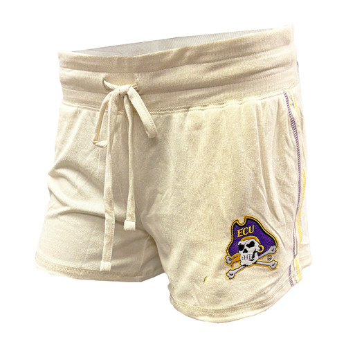 Ladies Khaki Jolly Roger Gym Shorts
