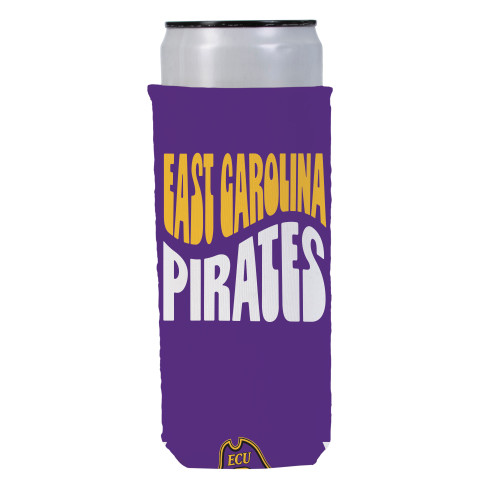 East Carolina Goovy Font Slim Koozie