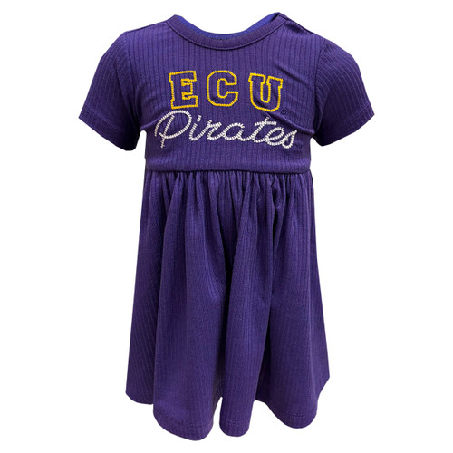 Infant Purple ECU Embroidered Dress